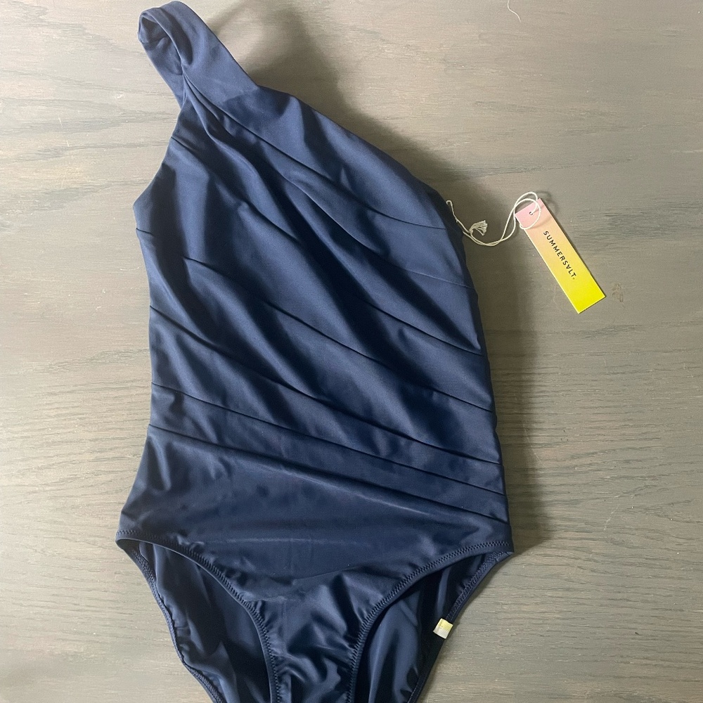 Llbean Summersalt one-piece swimsuit navy